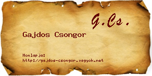 Gajdos Csongor névjegykártya