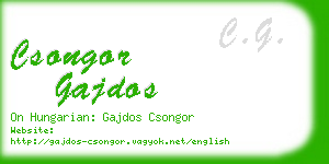 csongor gajdos business card